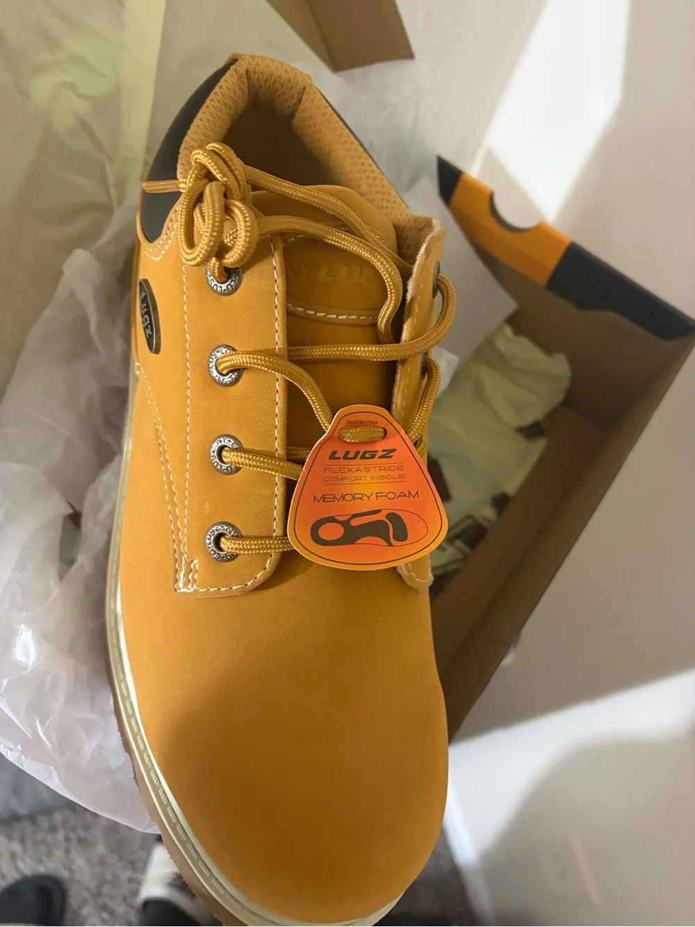 Men's Wheat Nubuck Work Boot - Lace-Up